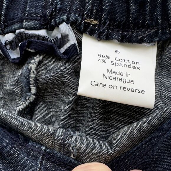 Girlfriend Pull On Mid Rise Jeans Blue Straight Stretch Women 6 Croft & Barrow - Picture 9 of 11